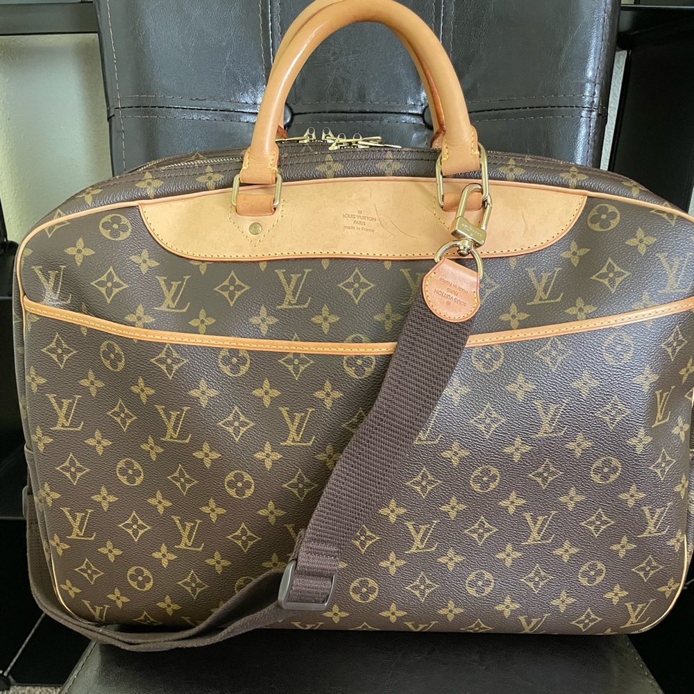 Authentic LV Monogram Alize 2 compartments luggage travel bag
